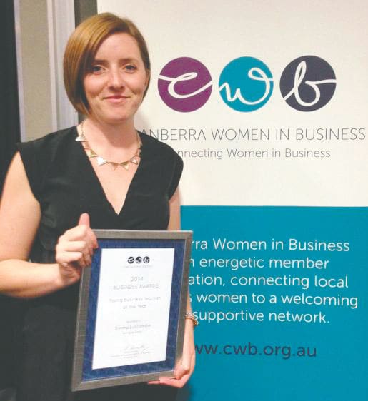 Emma Luscombe ACT Young Business Woman of the Year