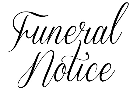 funeral notice death