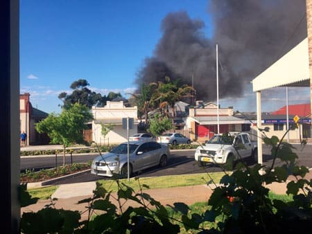 BREAKING NEWS. Fire in Neill Street Harden.