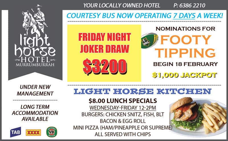 Light Horse Hotel advertisement