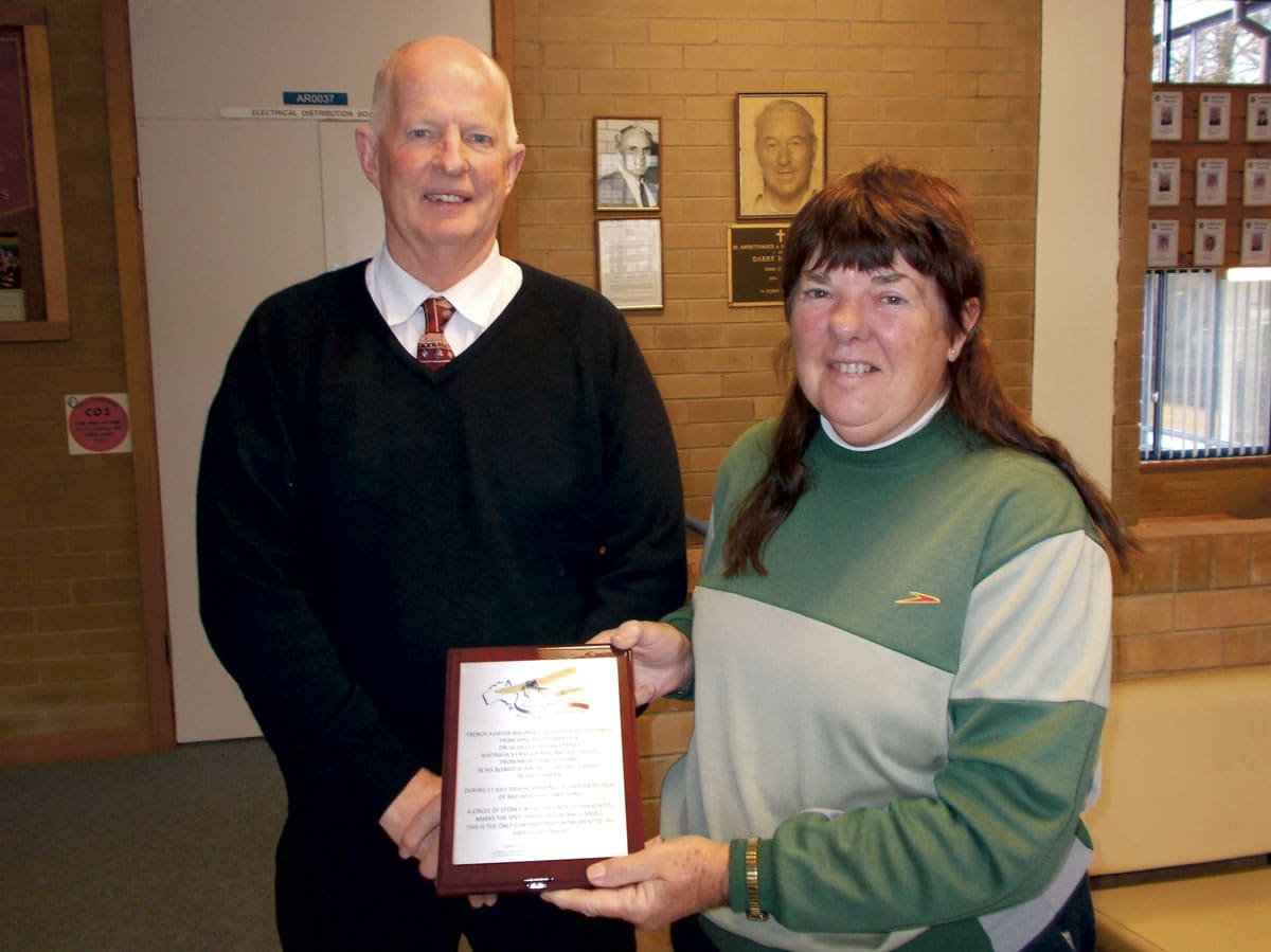 Lorraine Presents  Centenary Flight Plaque