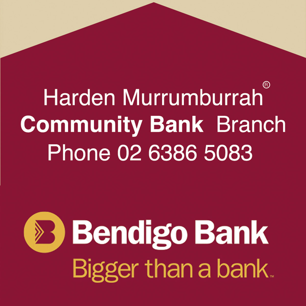Hello from the Bendigo Bank Harden Murrumburrah Corner! Good Luck Hawks