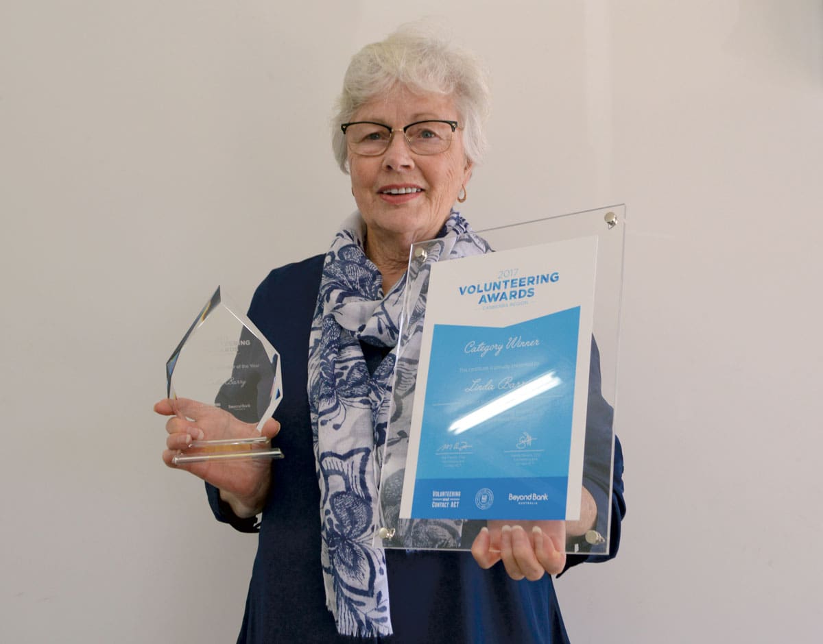 Linda Barry Canberra  Region Senior  Volunteer  2017