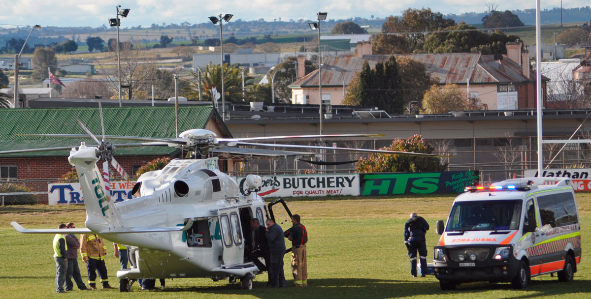 Man Airlifted From Harden