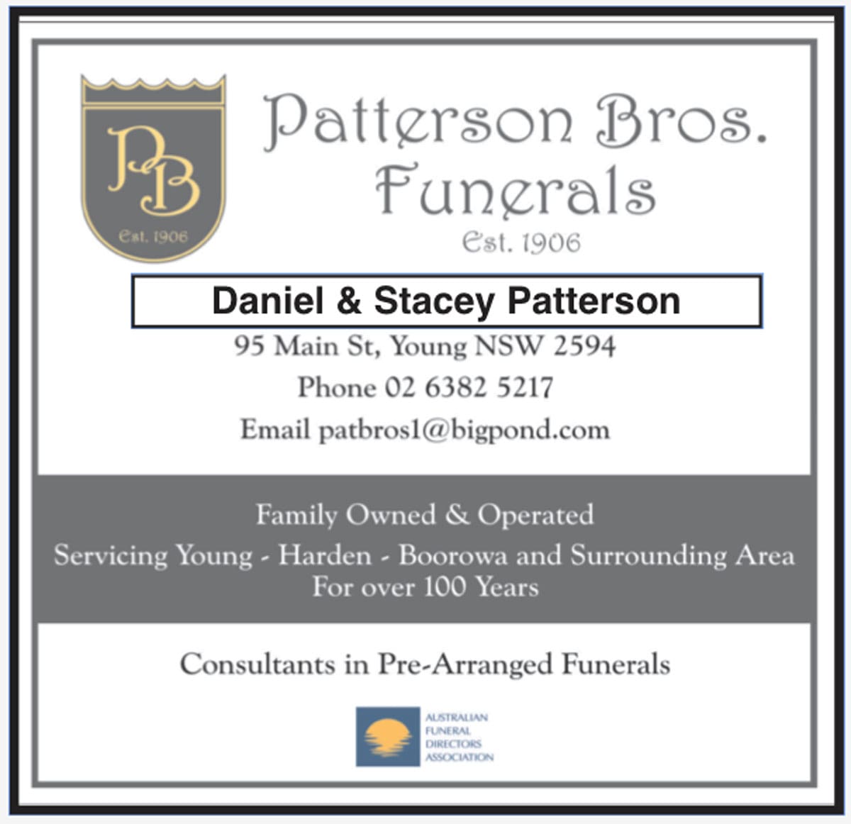 Death Notice – Mr Isaac John Paterson ‘Pato’