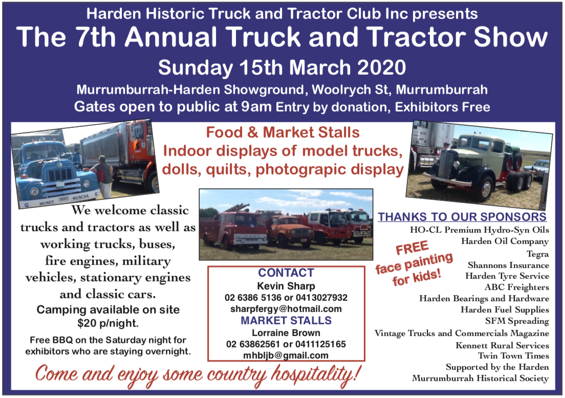 7th Truck and Tractor Show On Again Sunday @ Showground