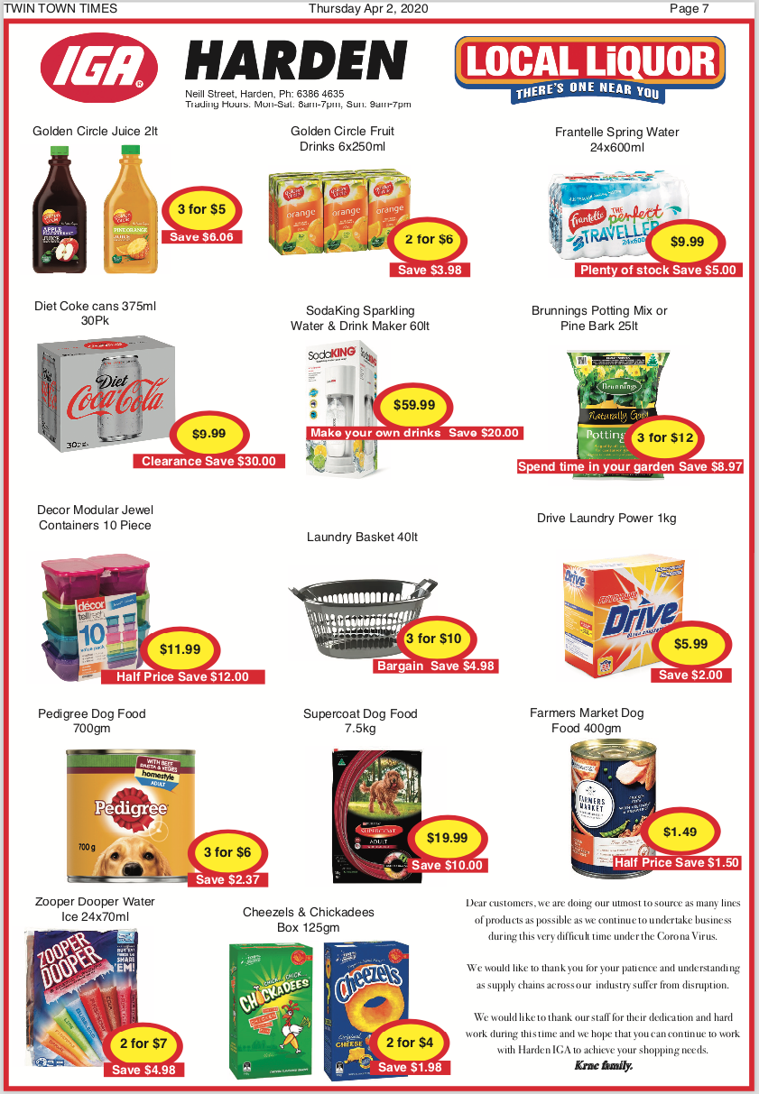 Harden IGA Specials This Week