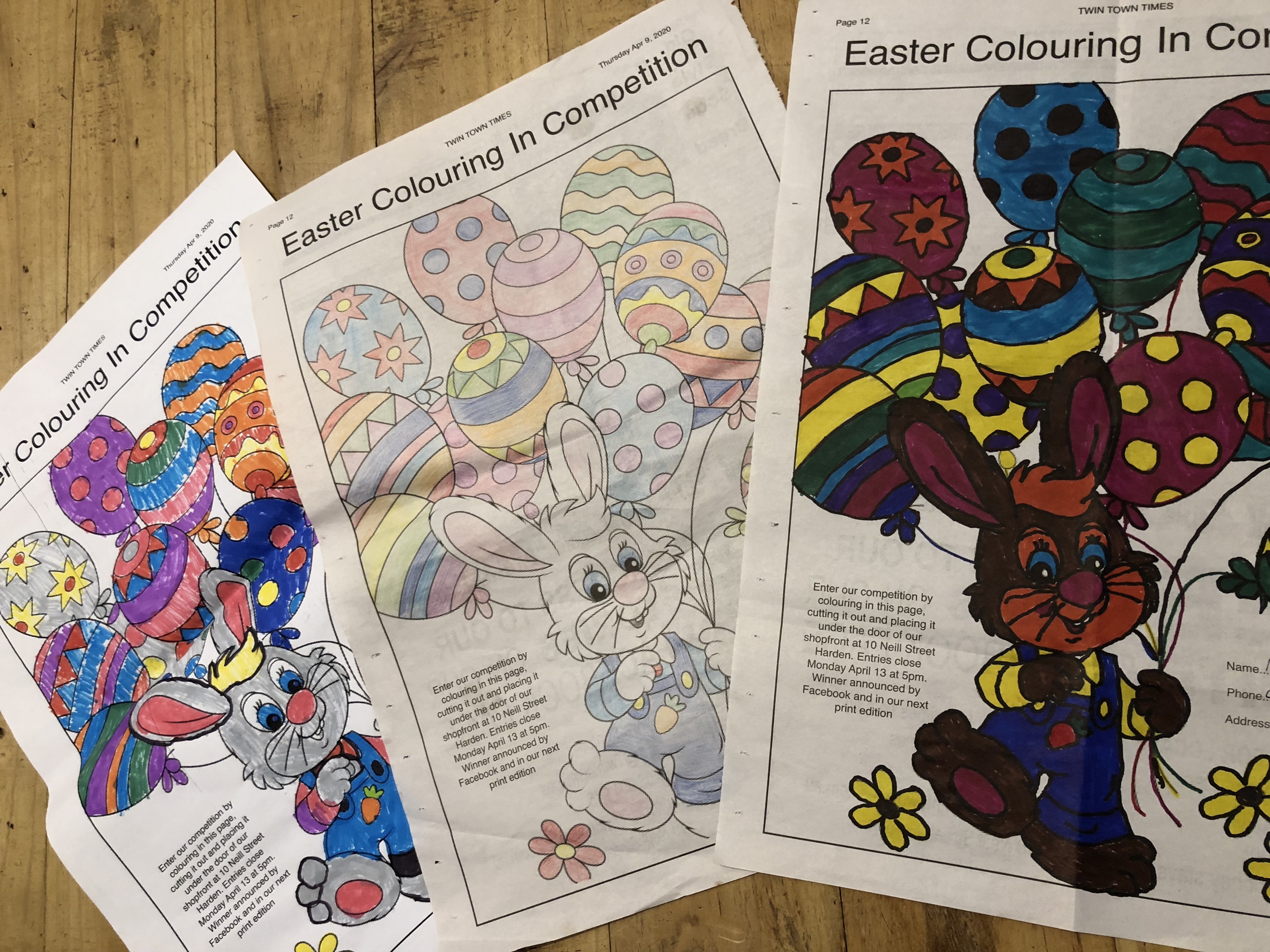 Twin Town Times Easter Colouring In Competition Winners