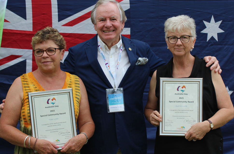 Archie’s Army duo recognised at Australia Day Awards Ceremony