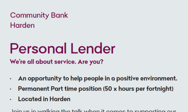 Position Vacant – Personal Lender in Harden, NSW