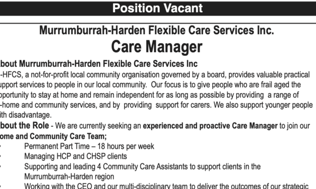 Position Vacant – Care Manager