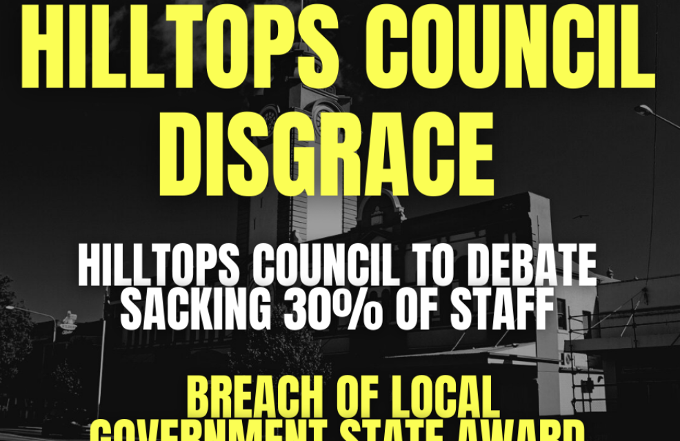 United Services Union (USU) Takes Action Against Hilltops Council
