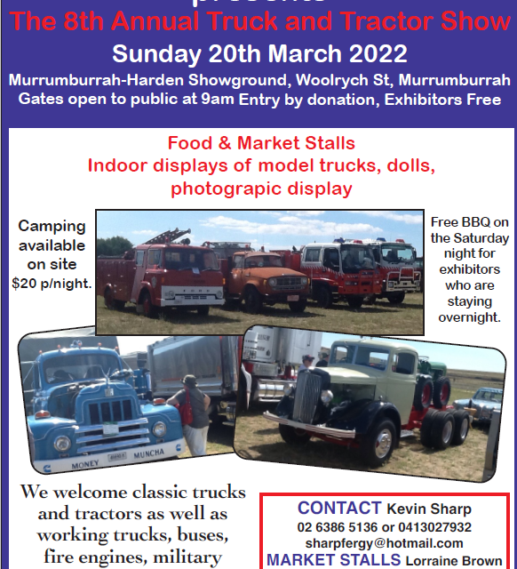 Up to 200 Special Vehicles Set To Attend Harden Historic Truck and Tractor Day – March 20