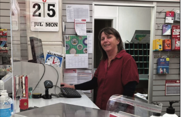 Liz Prosser Finishes Up  At Harden Post Office