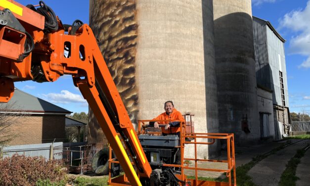 Heesco Returns to Twin Towns To Paint Other Side of Silos