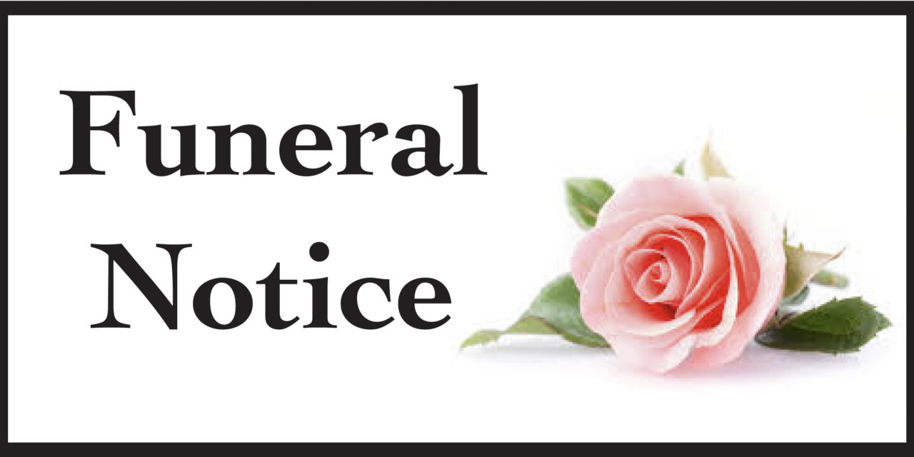 Death / Funeral Notice – Beryl Olive (Ollie) Wells